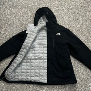 North face black winter jacket